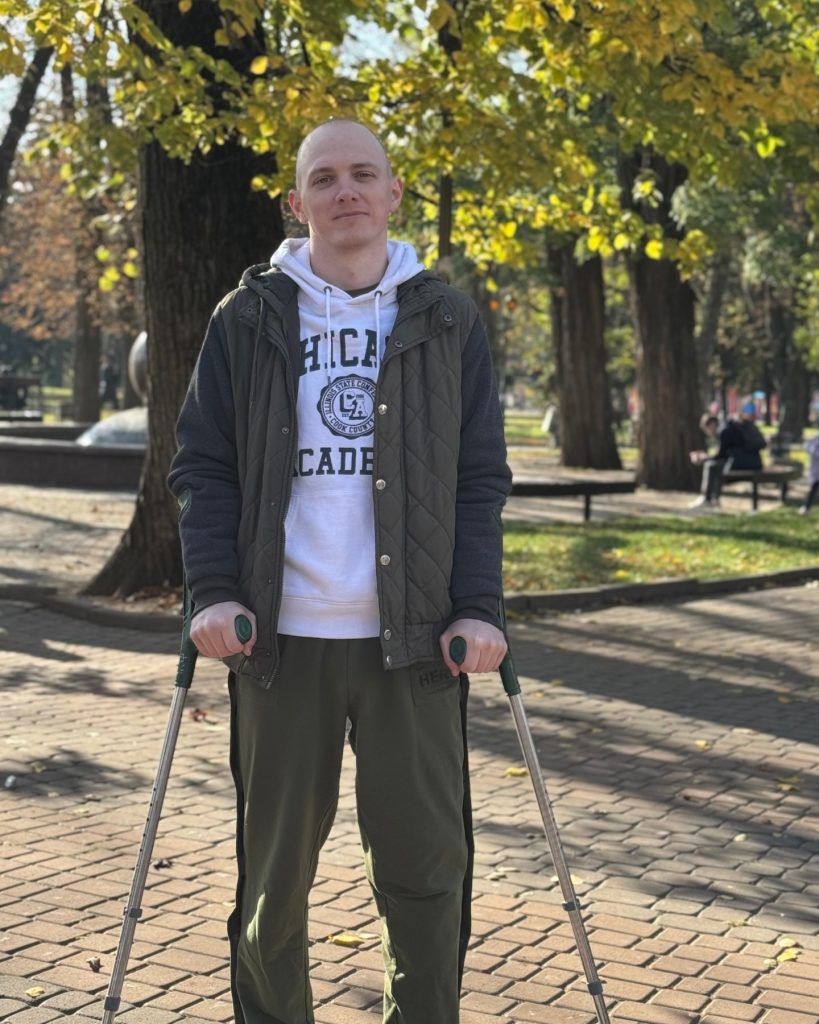Ветеран Богдан Антохов під час одного з етапів реабілітації. Фото надав Богдан