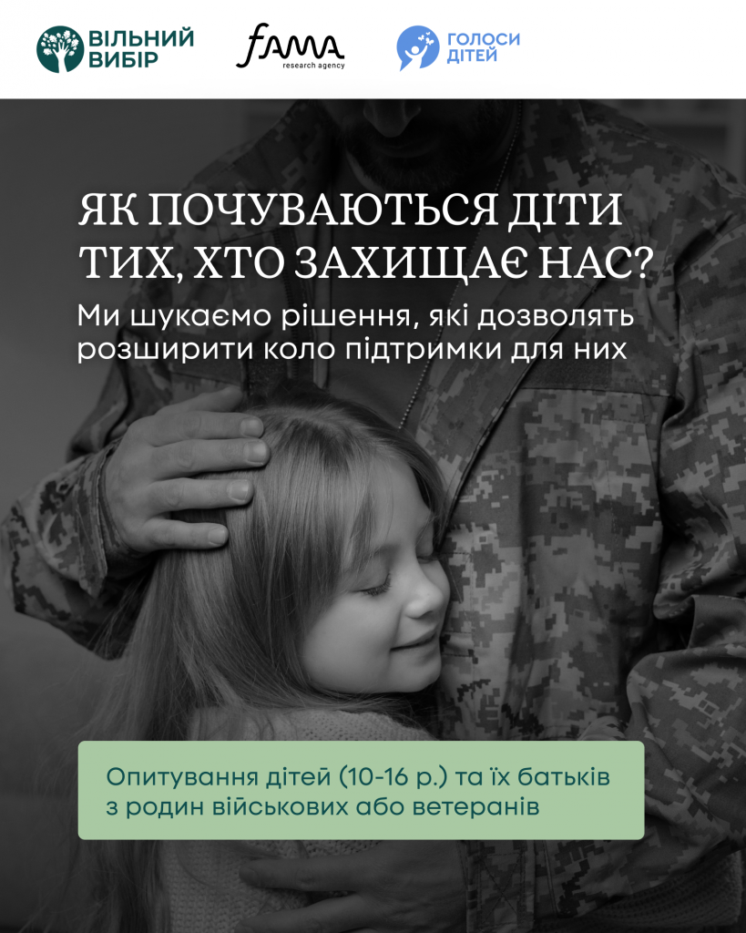 Опитування для сімей ветеранів та військовослужбовців: емоційний стан дітей 10–16 років